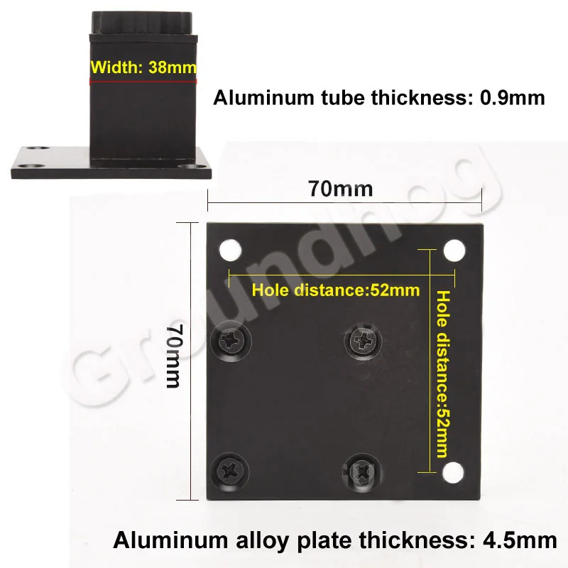 Pata de muebles de aleación de aluminio, mueble cuadrado plateado ajustable, mueble de TV, pies de sofá, altura de 50-30cm, 4 unidades por lote