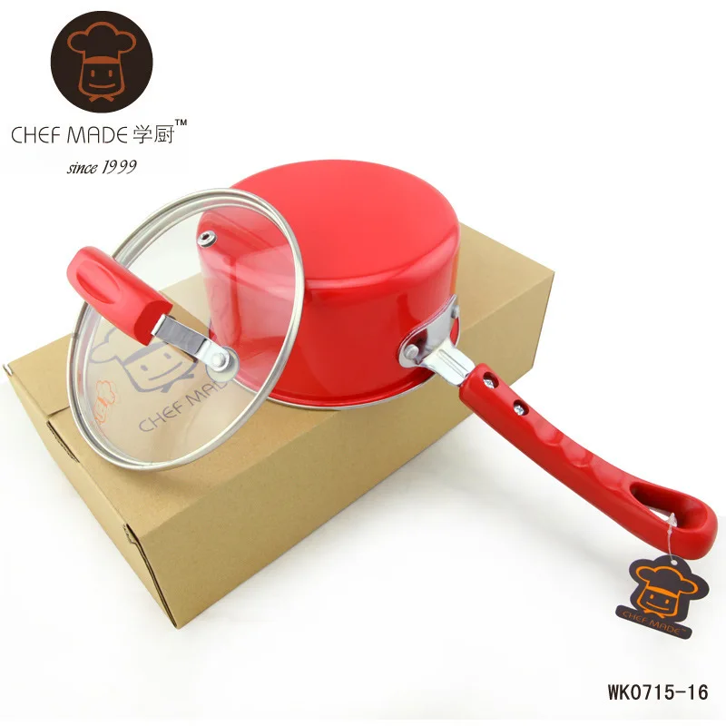 American Brand Mini Milk & Instant Noodles Pan With Cover 16CM Small Non-stick Cookware Soup Pot Colorful + Free Shipping