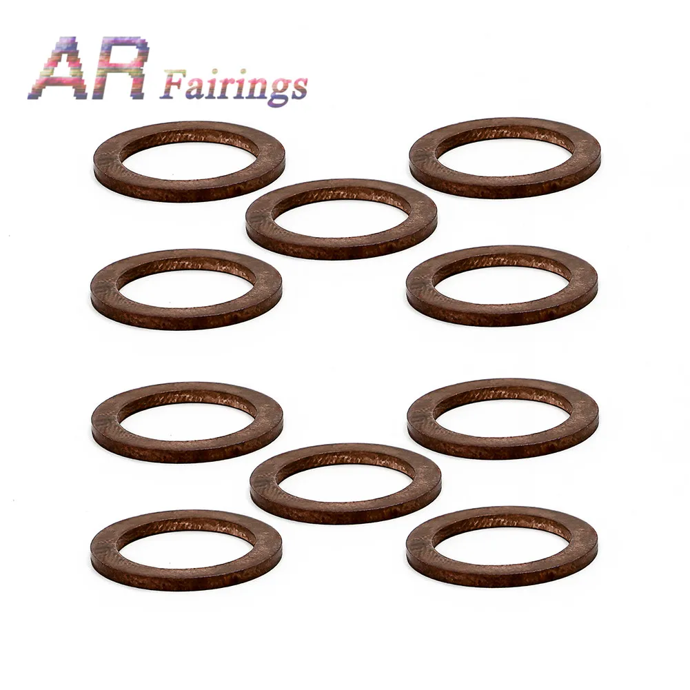 10PCS Oil Drain Plug Washers Copper Gasket 2016 2017 For Mercedes BENZ C43 C450 C63 CLA45 GLC43 SL550 SL33 AMG 007603-014106