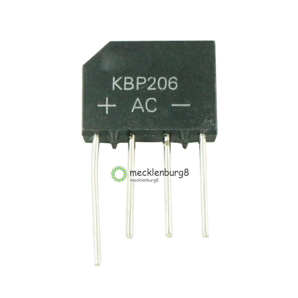 10 pieces. Rectifier diode bridge 600 V 2A KBP206G KBP206 SIP-4 single phase