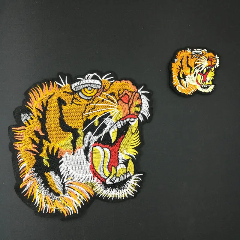 Toppe ricamate per ferro da stiro o cucire su Appliques Patch tigre cartone animato