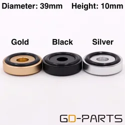 Placa giratoria de aluminio macizo mecanizado CNC de 39x10mm, DAC, Radio, CD, AMP, altavoz, gabinete, aislamiento de pies, soporte de conos, amortiguador Hifi DIY