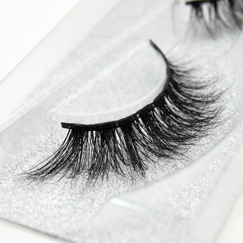 Visofree Lashes 3D Mink Eyelashes Volume Mink Eyelash Extensions Thick Mink Lashes Cruelty free Fluffy Natural False Lashes D113