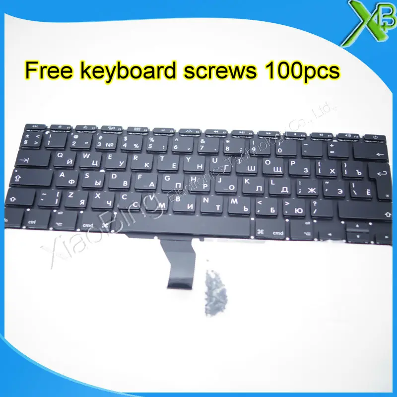 Brand New RU Russian keyboard+100pcs keyboard screws For MacBook Air 11.6