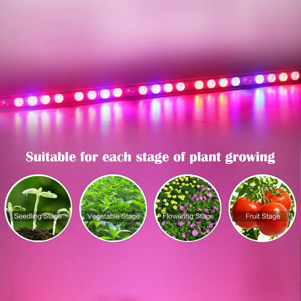 115CM Waterproof Led Grow Light IU+IR Bar Rigid Strip Lamps For Hydroponic Plant Growth Tent Box Fitolampy Indoor Phyto Lamp