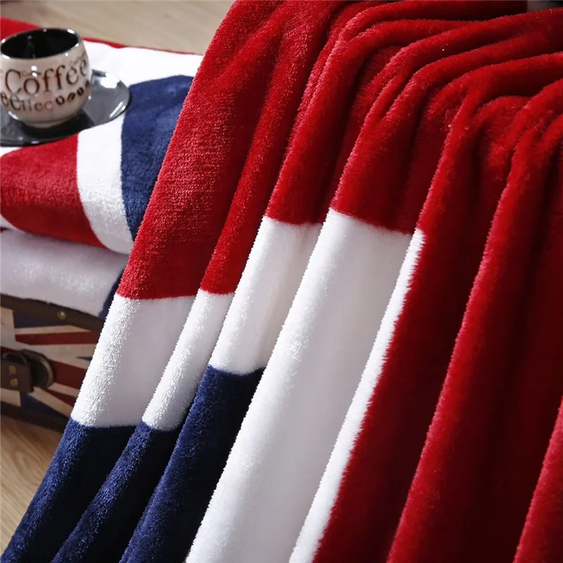 Multifunction Blanket Sofa Cover, Bedsheet, British American Flag, Plaid Flannel, Fleece Throws, Bedspread, Bedding, USA, UK,