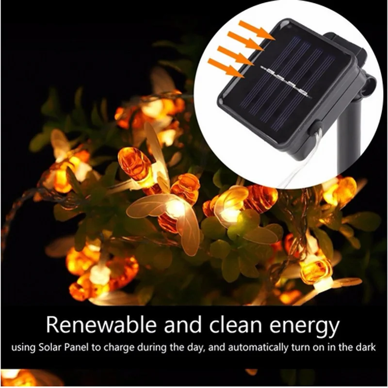 5 M 20LED gazon solar light string fairy light LEDspherical lantaarn gloeilamp warm fairy light string outdoor party garden krans