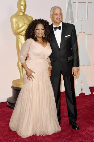 

Oprah Winfrey Oscar Celebrity Dresses Plus Size V-neck Sheath tulle with sleeves Sweep Train Draped Mothe's Evening Dresses