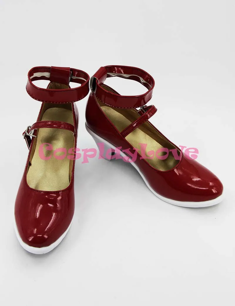 Tsubasa: reservatório chronicle sakura cosplay sapatos botas de salto alto vermelho feito sob encomenda para o festival de natal de halloween cosplaylove