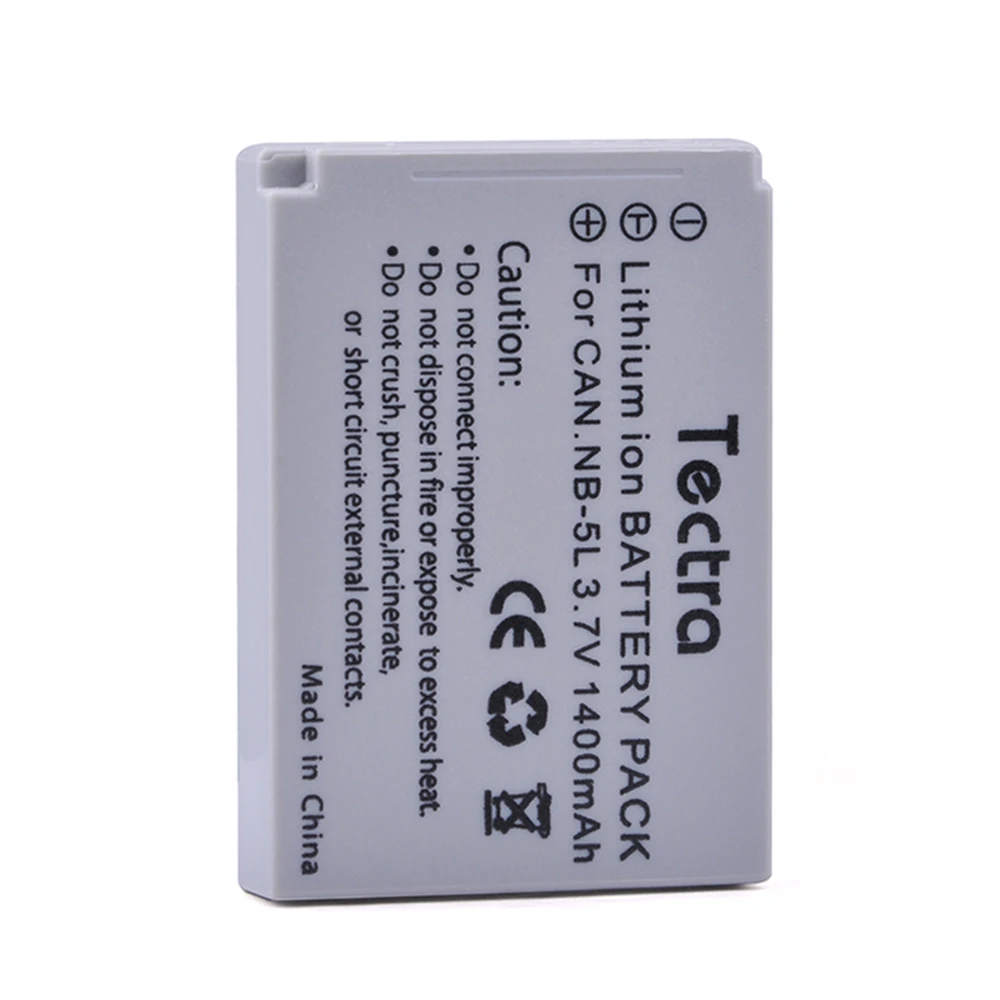 Tectra  1PC NB-5L NB5L Camera Battery for Canon PowerShot S100 S110 SD700 SD800 SD900 SD990 SX200 SX210 SX220 SX230