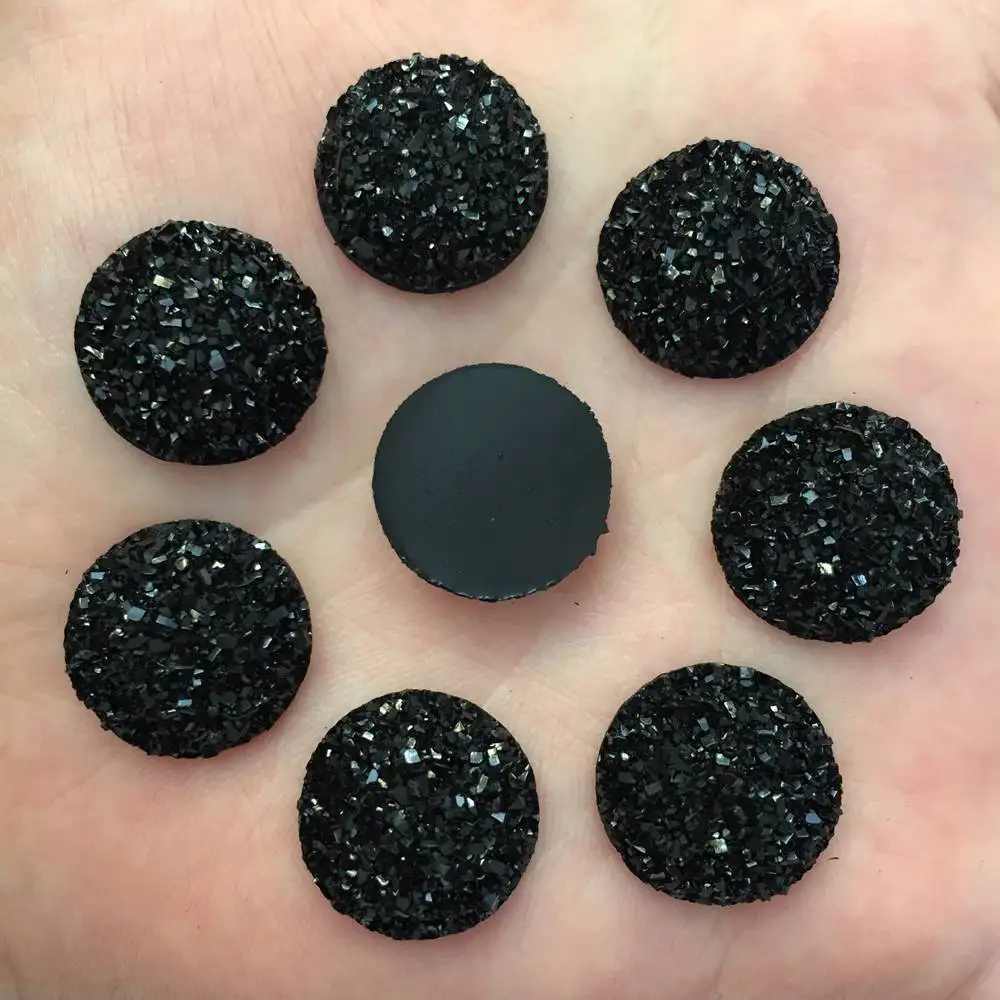 30pcs Resin 16mm Convex Ore Round Gem Flat Back Rhinestone Appliques DIY Wedding Ornament Craft F576