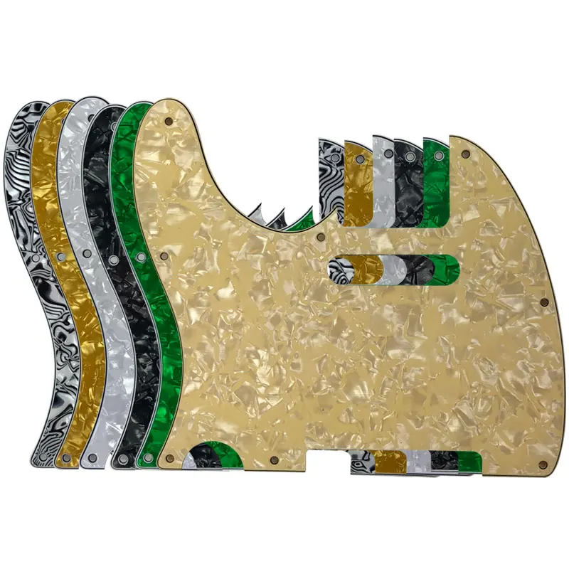 Guitarra Feiman, golpeador personalizado para zurdos para guitarra Tele Telecaster estándar americana, placa rascadora de guitarra con 8 agujeros