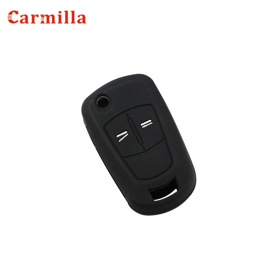 2 Buttons Silicone Key Cover Fob Case Fit for Vauxhall Opel Corsa Astra Vectra Signum Remote Flip Folding Car Key Shell