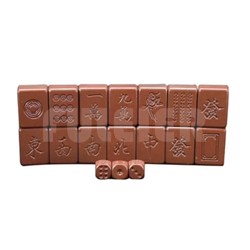 Pastry tools polycarbonate chocolate mold  , Chinese Style Table casual games Mahjong with Dice shaped making chocolate moulds