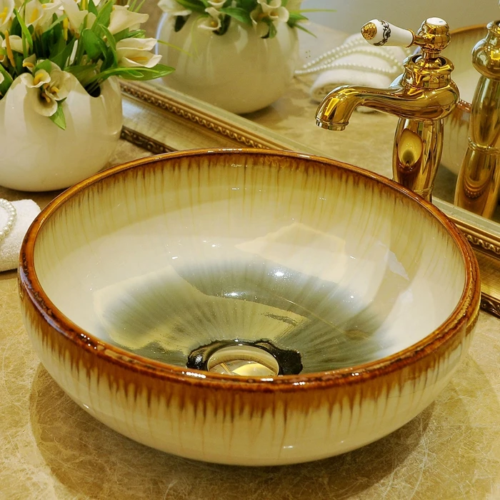 

Jingdezhen ceramic sink wash basin Ceramic Counter Top Wash Basin Bathroom Sinks garden wash basin