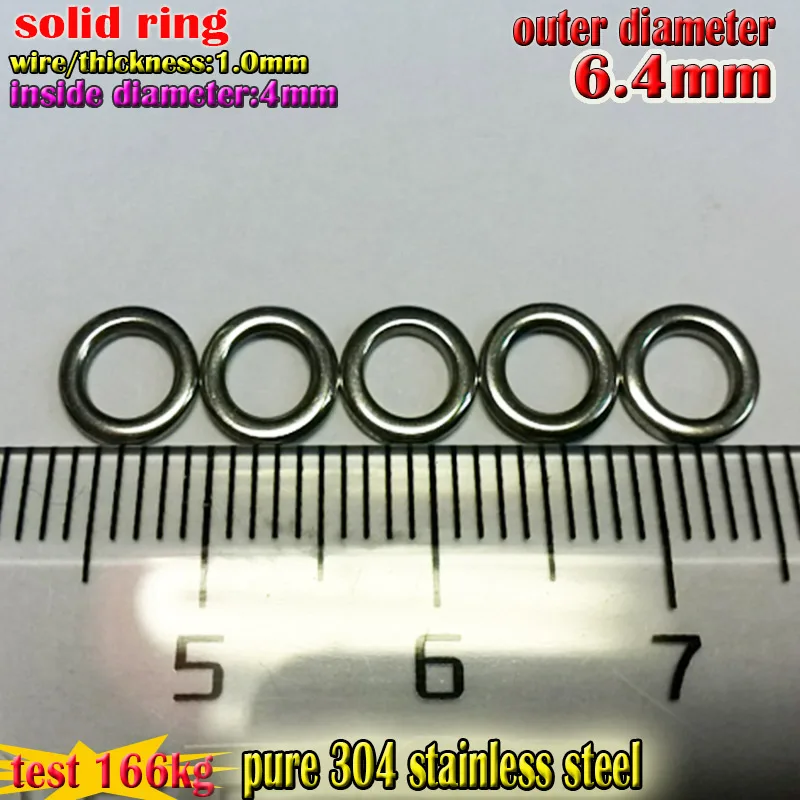 The pure fishing solid ring size1.0*4*6.4 Quantity :30pcs/lot good domestic 304  Stainless steel