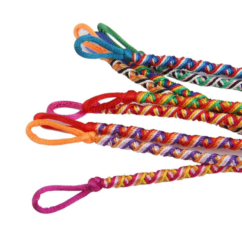 9pcs Bracelets Brazilian Wire Braid Handmade Ethnic Multicolored # 4