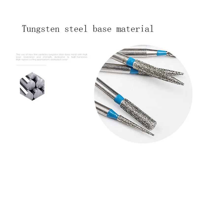 30pcs/box Nail Drill Bits Cuticle Cleaner Tungsten steel Rotary Polishing File Grinding Heads Manicure Pedicure Nail Salon Tools