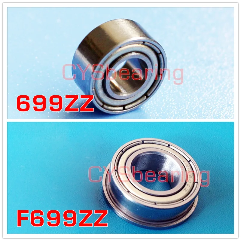 699ZZ 9x20x6 MM Miniature 699Z 619/9ZZ 699 S699ZZ F699 ZZ Stainless Steel Flange Ball Bearing