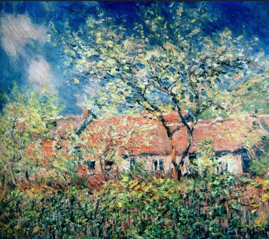 

Высокое качество картина маслом холст репродукции Весна в Giverny (1886) от Клода Monet живопись ручная роспись