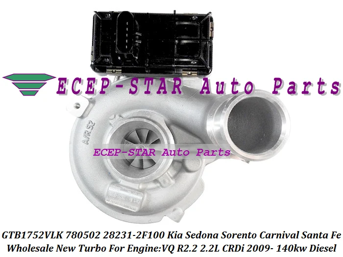 GTB1752VLK 780502 780502-5001S 28231-2F100 Actuator Turbo For KIA Sedona Sorento Carnival VQ CRDi For Hyundai Santa Fe R2.2 2.2L