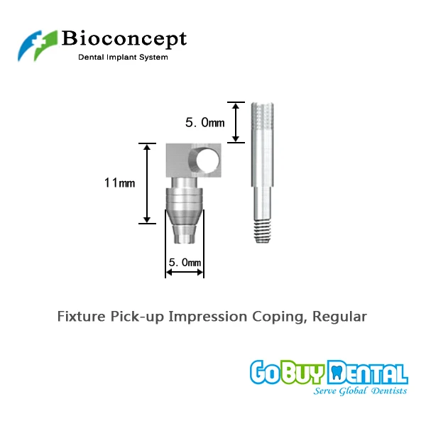 Bioconcept Regular Fixture Pick-up Impression Coping φ5.0mm, Length 11mm(362220)