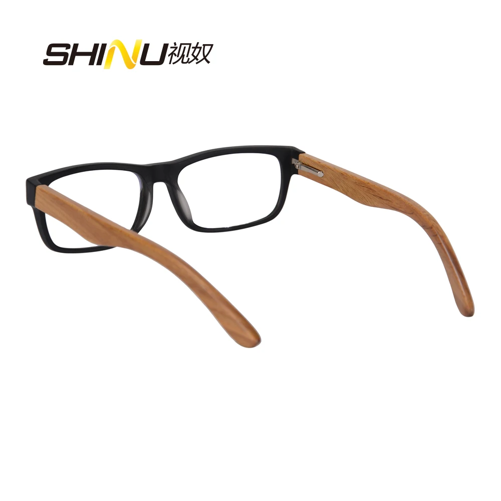 SHINU Brand New korean retro real wood handmade glasses frame men women plain glasses computer glasses oculos de grau custom