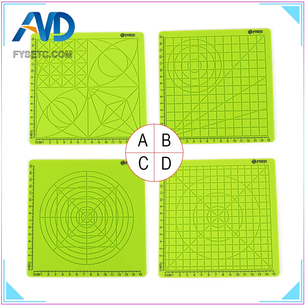 Super Multi-Purpose 3D Design Green Silicone Mat Basic Template + 10M PLA Filament 1.75mm For 3D Printer Pens Children Gift