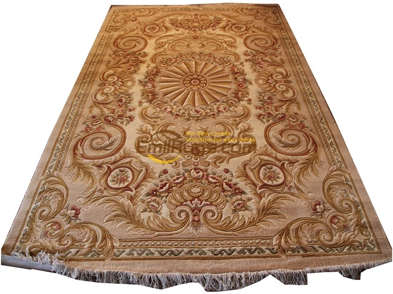 Hand Made French Weave Rug Wool Savonnerie Design Needle Knitting Wool Knitting Carpets Traditional Runner Rugs