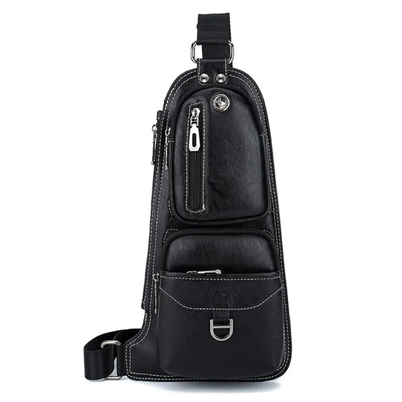 Requintado PU Chest Bag para homens, Sports Crossbody Bag, Leisure Fashion Shoulder Bag, Hot Sale, XZ-104