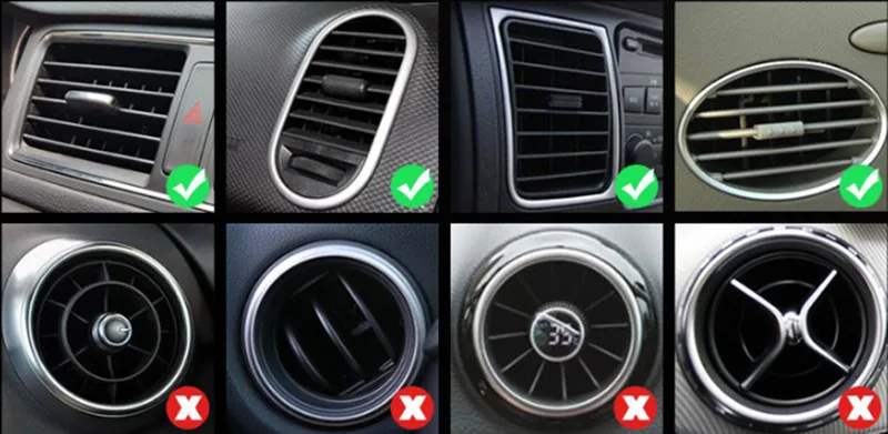 Car styling U Shaped DIY Air Conditioner Outlet Decoration Strip for Chrysler Aspen Pacifica PT Cruiser Sebring Town Country