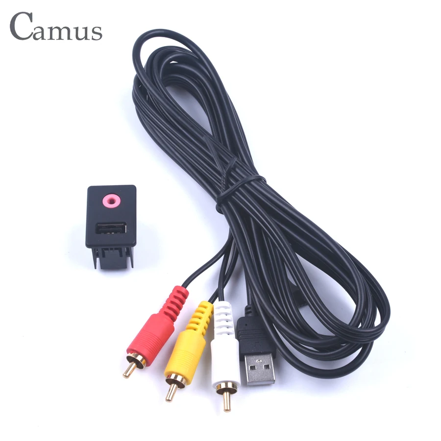 3 RCA Car AUX USB Adapter Suitable for Toyota Volk-swagen modified