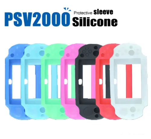 Silicone Bumper Skin Protection Case, Capa Shell para Sony Playstation, PS VITA Slim, PSV 2000