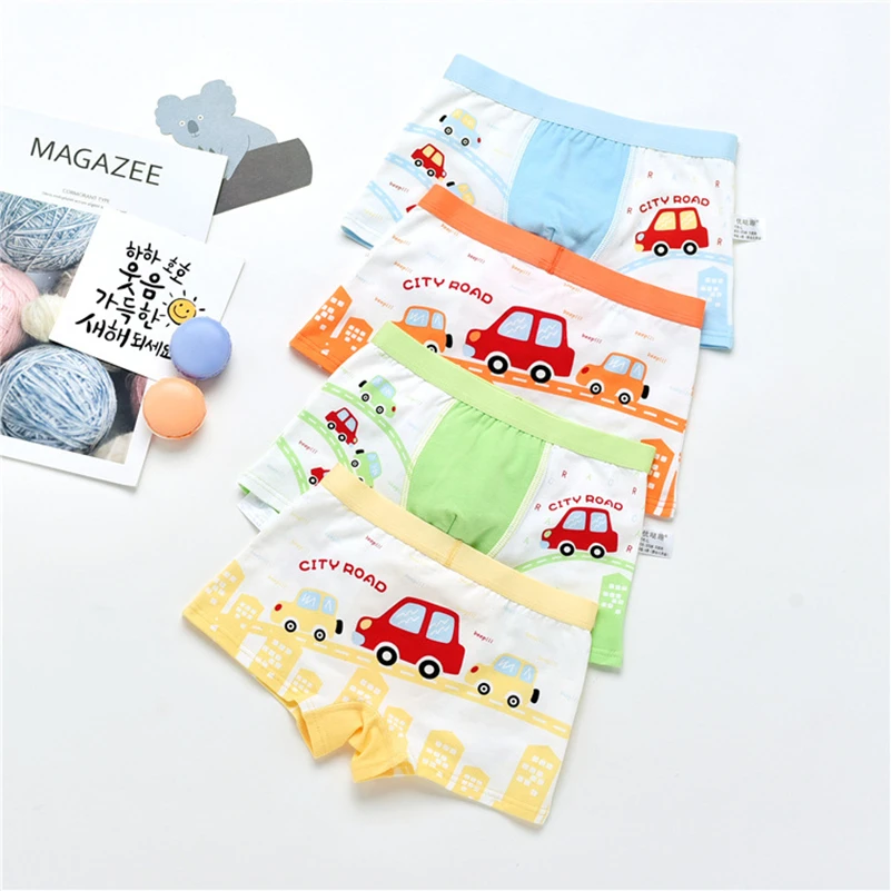 

2pcs/lot Boy Panties Cotton Children Breathable Underwears Boxer Panties For Boys Kids Shorts Pants New panty