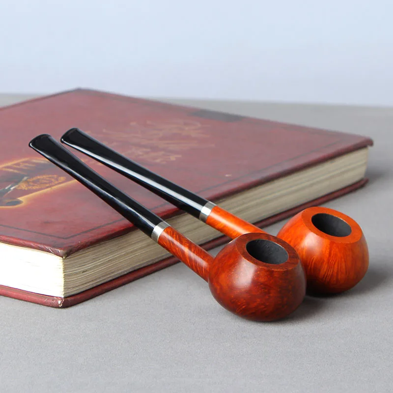 NewBee Handmade Briar Wood tobacco pipe straight smoking pipe Gifts for men with 3mm filter aa0074