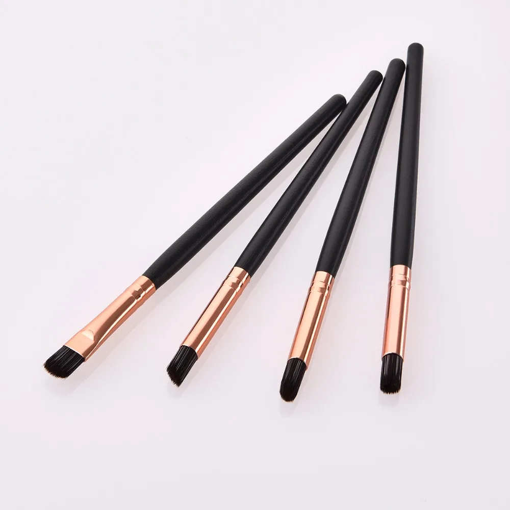 High quality 4PCS Makeup Brushes Tool Pro Eyeliner Eyeshadow Eyebrow Lip Brushing Wood Handle Face Concealer for Beauty