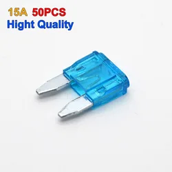 50Pcs/Lot Small Type Automotive Car Boats Fuse Blade 15A