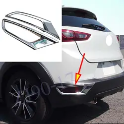 For Mazda CX-3 CX3 2016 2017 2018 2019 Accessories  Rear fog lights cover frame trim ABS Chrome Exterior decoration