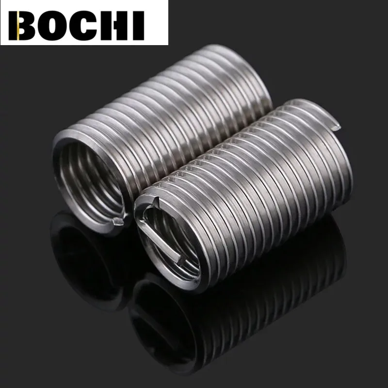 

50pcs M8*1.25*1D-3D/M10*1.5*1D-3D Wire Thread Insert , M6 Screw Bushing , 304 stainless steel Wire Screw Sleeve Thread Repair