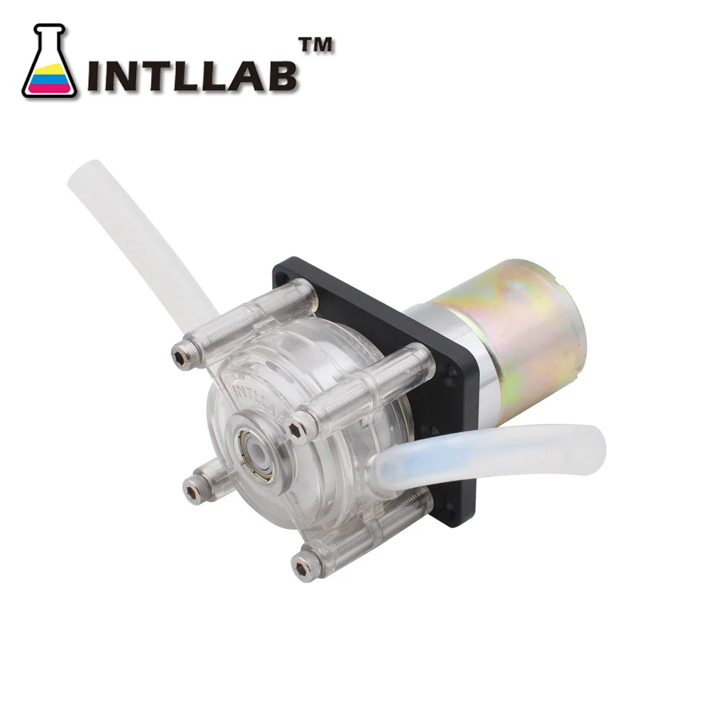 INTLLAB-bomba peristáltica para laboratorio de Acuario, bomba dosificadora de 12V / 24V CC, alta tasa de flujo para análisis