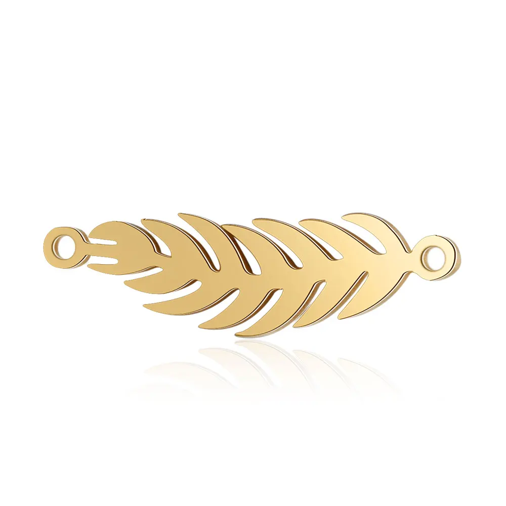 10pcs/lot 316 Stainless Steel Ear of wheat Connector Charm Pendant Wholesale  Jewellery Making