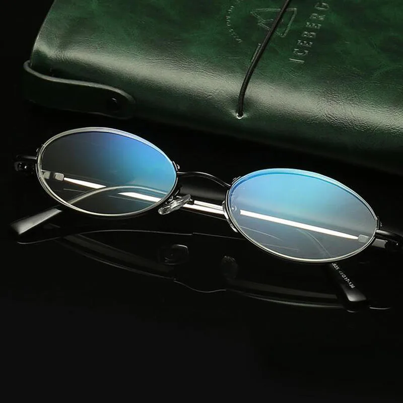 Vintage Spring Hinge Half Moon Eyeglass Frames Reading Glasses +1.0 +1.5 +2.0 +2.5 +3.0 +3.5 +4.0