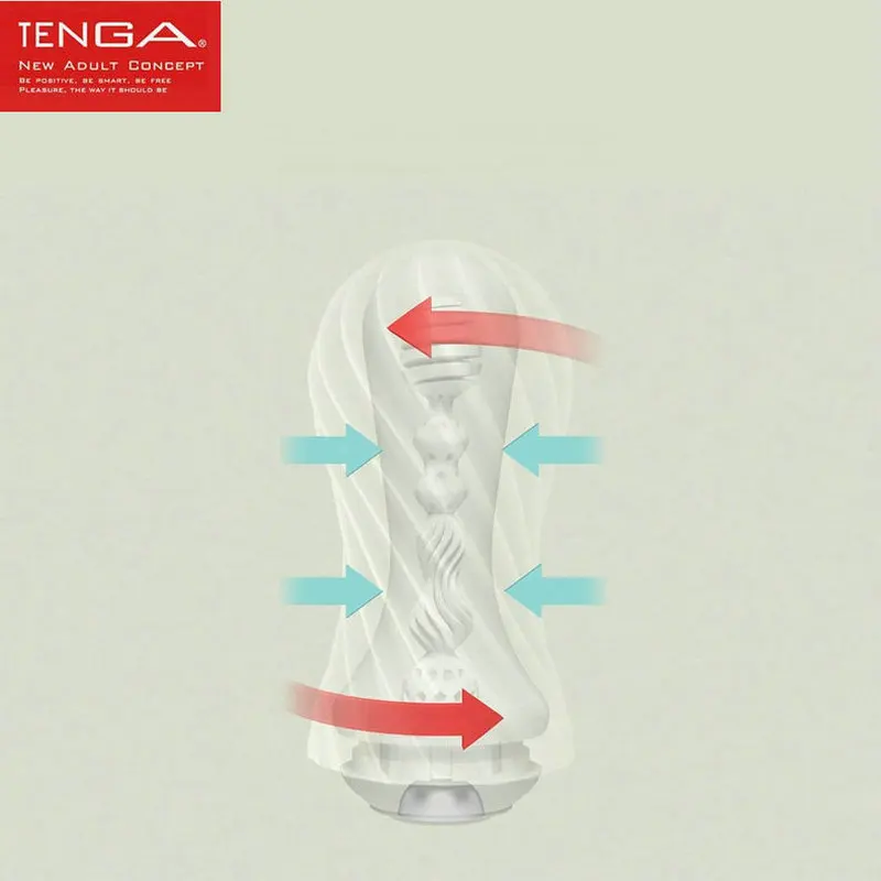 TENGA MOOVA Male Masturbator Flex Flexible Spiraling Stimulation Penis Cup Soft Silicone Vagina Real Pussy Sex Toys for Men Sexo