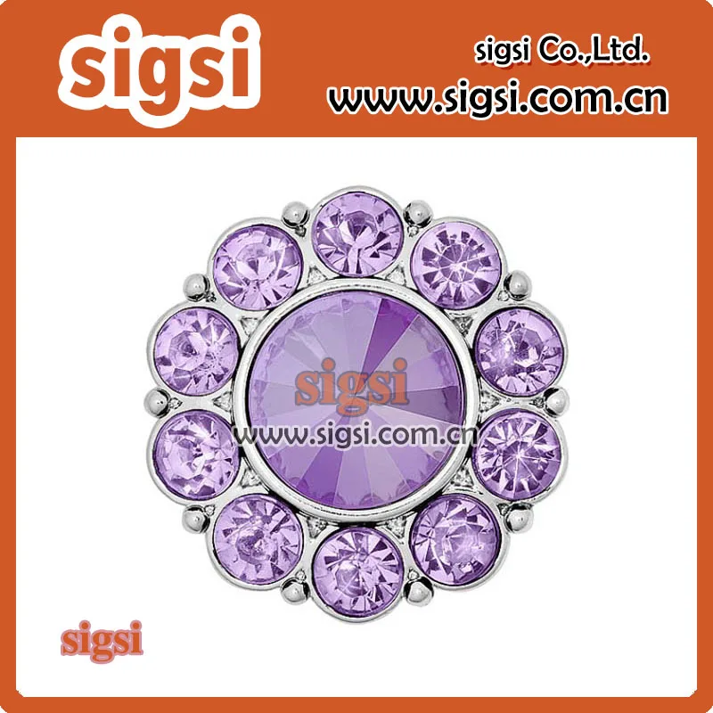 

Chic color flower shape crystal fashion acrylic rhinestone button for decoration