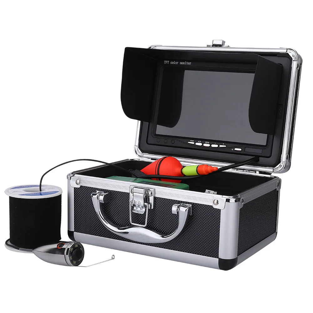 30m Cable WIFI Wireless Fish Finder with 720P 1000TVL Underwater Fishing Video Camera 7 Inch Color Monitor Free Mob APP Viewing