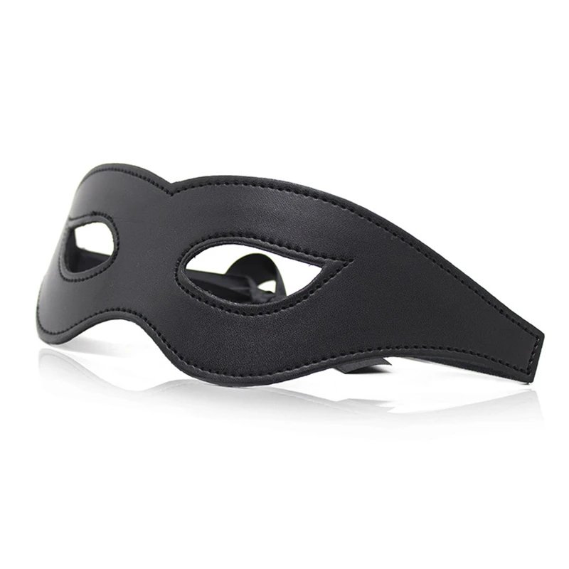 Blindfold PU Leather Slave Sex Toys for Couple SM Bondage Erotic Toys Fetish Adult Games Sexy Eye Mask Diamond Pattern