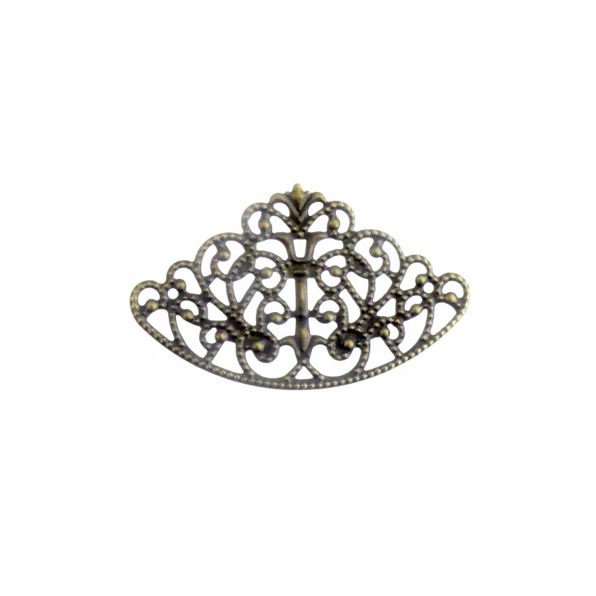 Free shipping 10PCS Antique Bronze Color Metal Filigree Wraps Connectors Crafts Gift Decoration DIY Jewelry Findings