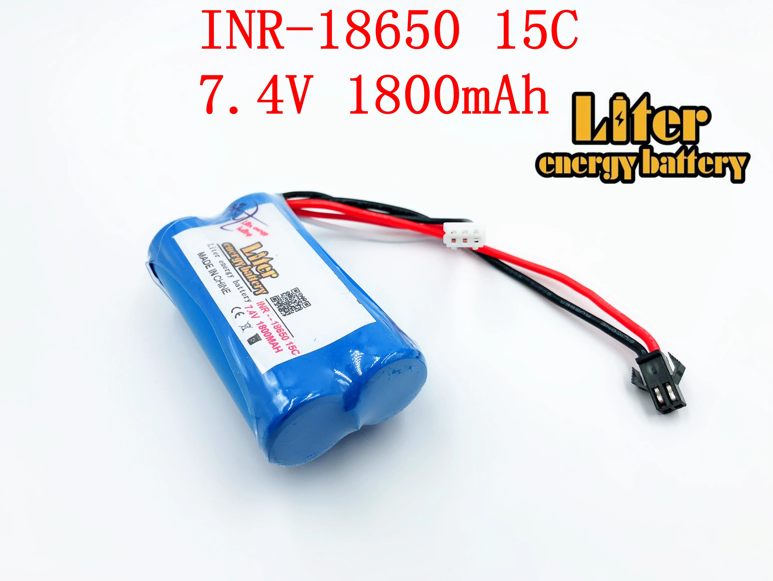 7.4V 1800mah 15c 18650 รีโมทคอนโทรลเฮลิคอปเตอร์แบตเตอรี่ลิเธียม 1800 Mah แบตเตอรี่ pack