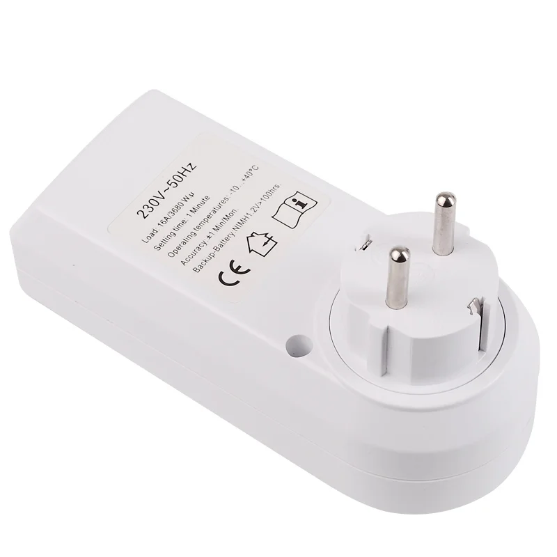 EU US Type Electrical 7 Days Weekly Programmable Wall Plug-in Digital Plug Time Switch Timer Socket Outlet Power 220V 110V AC