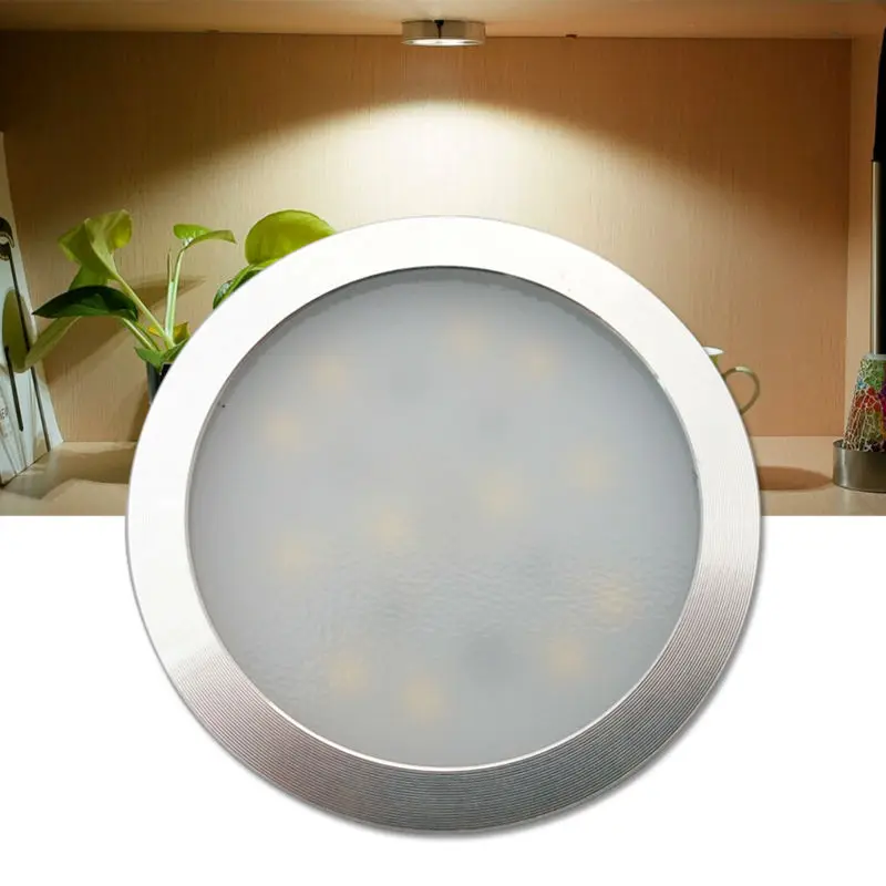 12v DC LED Warm White Down Light Under Cabinet Wardrobe Showcase Lamp with 1m Wire Caravan RV Interior Roof Kitchen Dome Licht